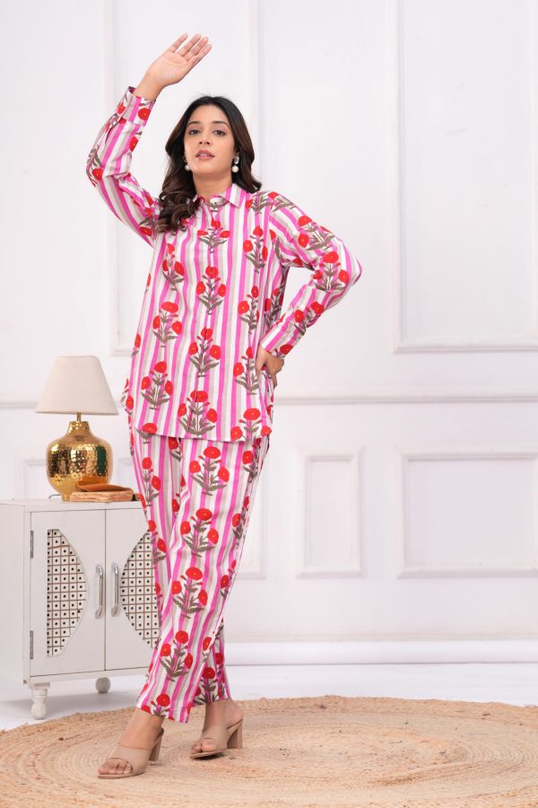 Ka-mee Women Pure Cotton Shirt With Trouser Co-Ords - Image 2