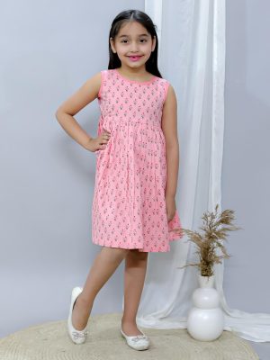 Ka-mee Girls Printed Fit & Flare Dress