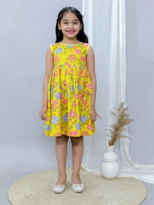 Ka-mee Girls Printed Fit & Flare Dress