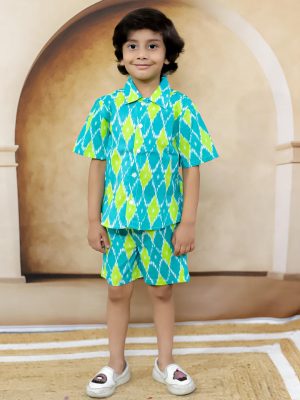 Ka-mee Boys Printed Shirt with Shorts