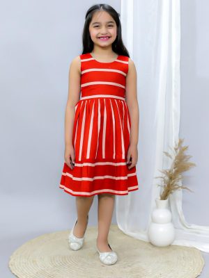 Ka-mee Girls Printed Fit & Flare Dress