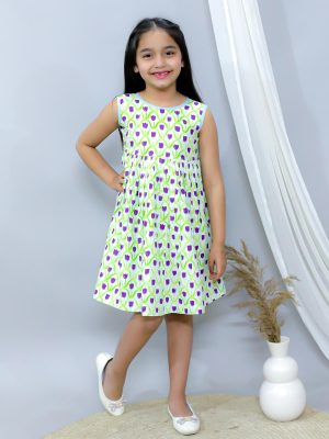 Ka-mee Girls Printed Fit & Flare Dress