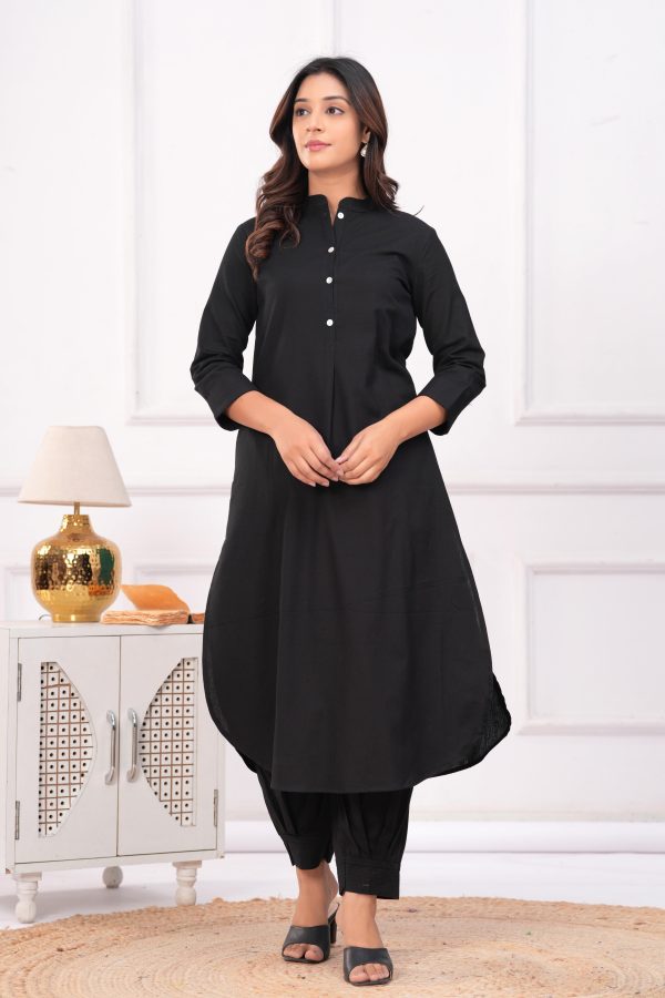 Kamee Women Pure Cotton Black Co-Ord Set for Casual Wear - Image 8