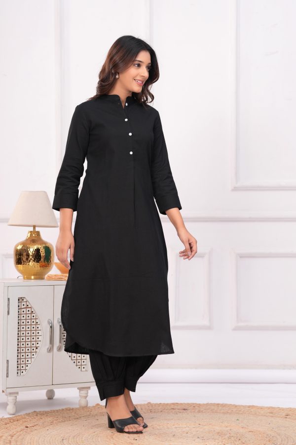 Kamee Women Pure Cotton Black Co-Ord Set for Casual Wear - Image 5