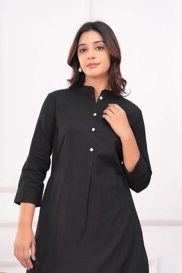 Kamee Women Pure Cotton Black Co-Ord Set for Casual Wear - Image 4